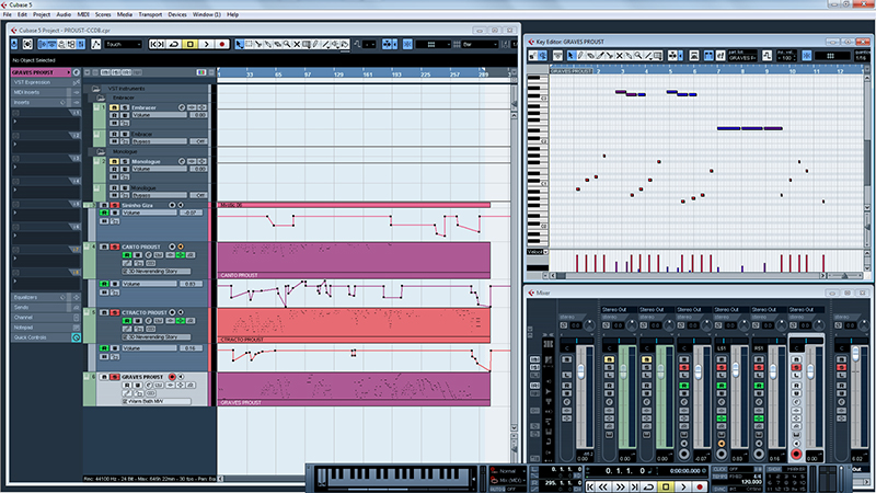 Tela Cubase 5 para Proust